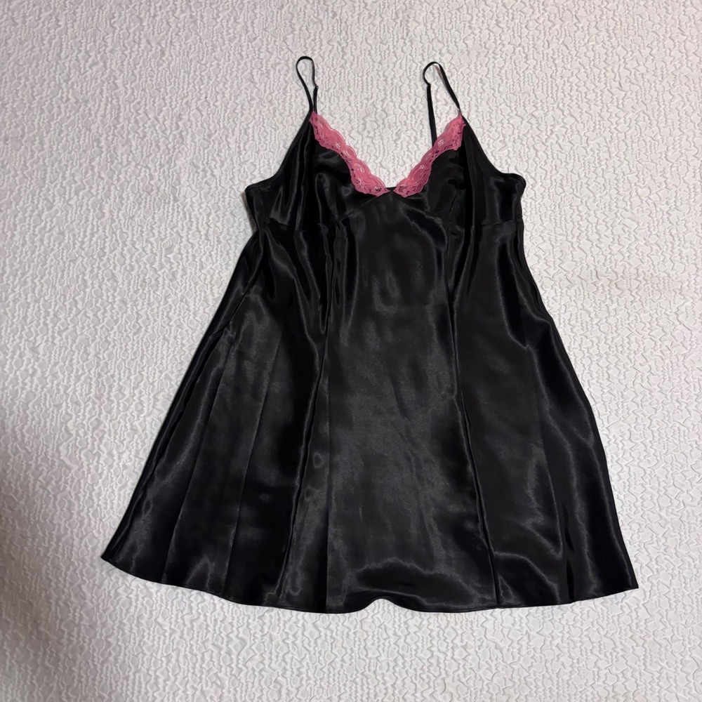 Vintage Y2K Jones‎ NewYork Black Lace Midi Slip Dress Vampy Whimsigoth| Lg - Picture 3 of 6